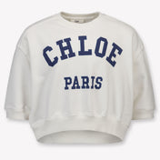 Chloe Kids Girls Sweater In White
