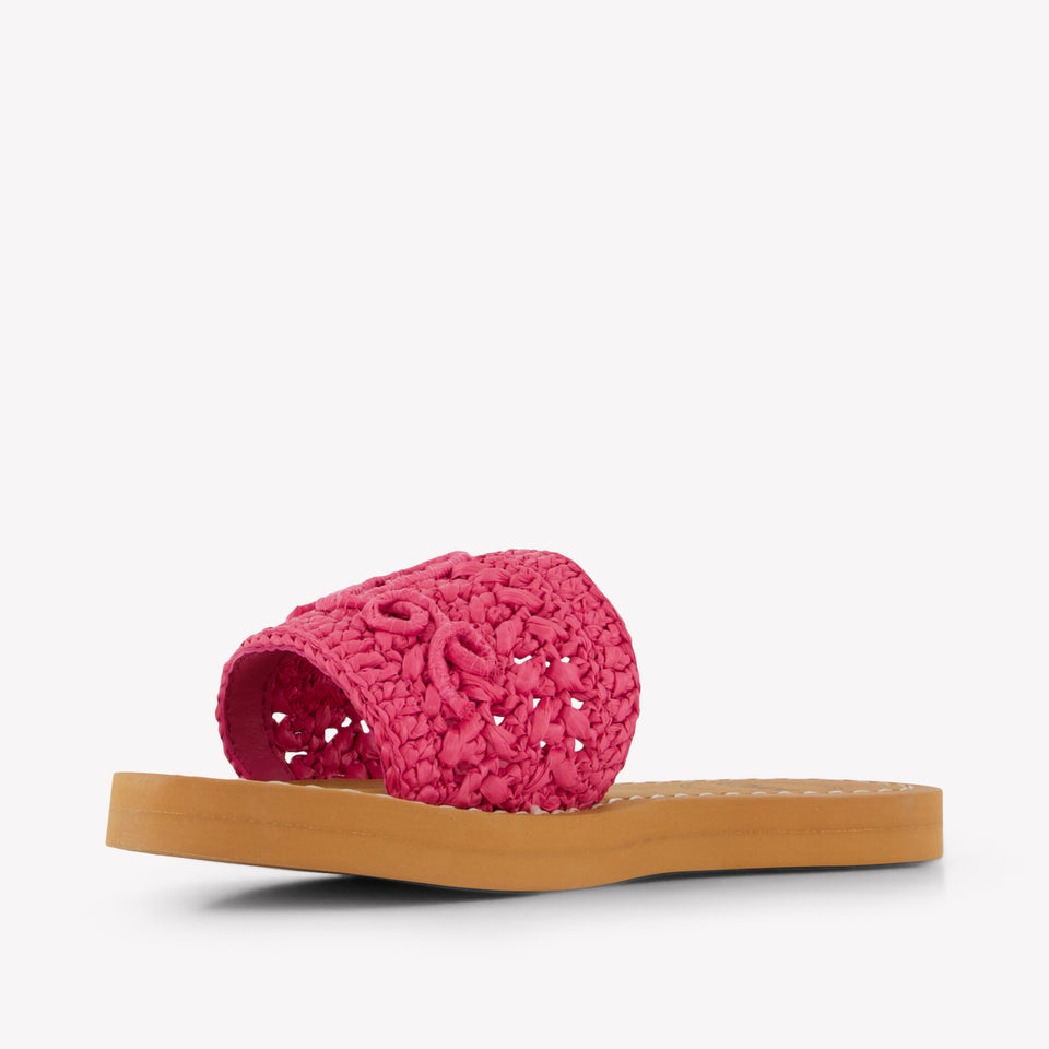 Chloe Meisjes Slippers In Fuchsia