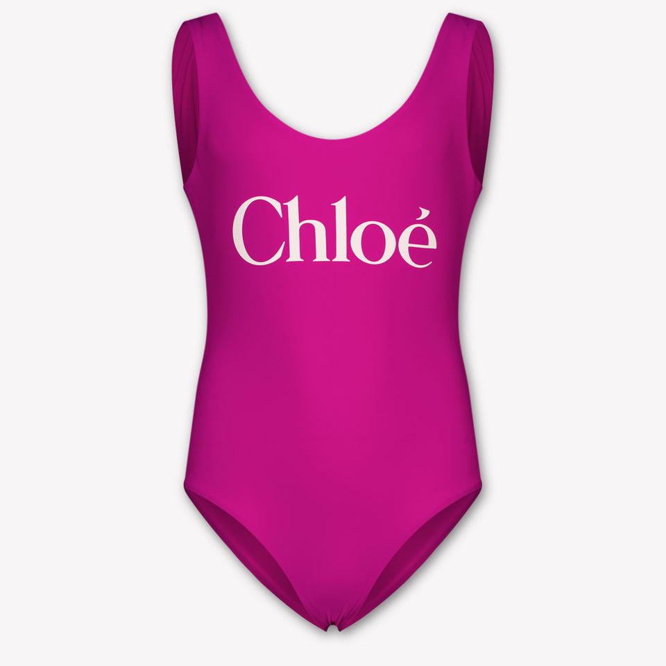 Chloe Kids Girls Swimwear In Fuchsia
