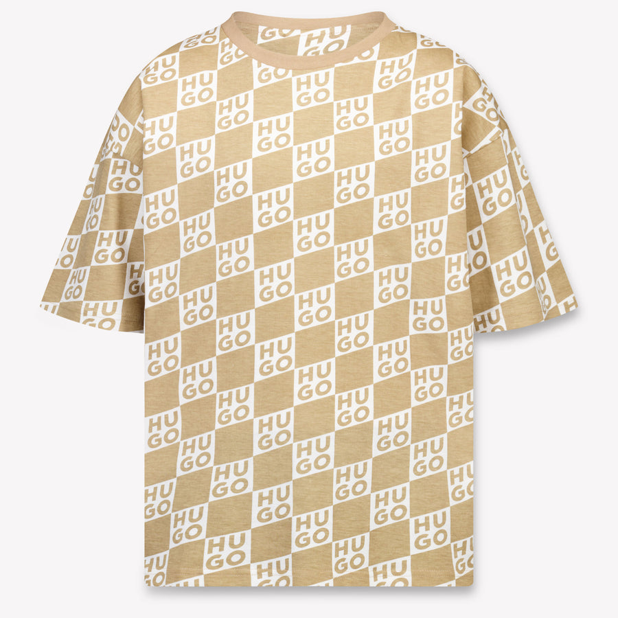 HUGO Kinder Jongens T-Shirt In Beige