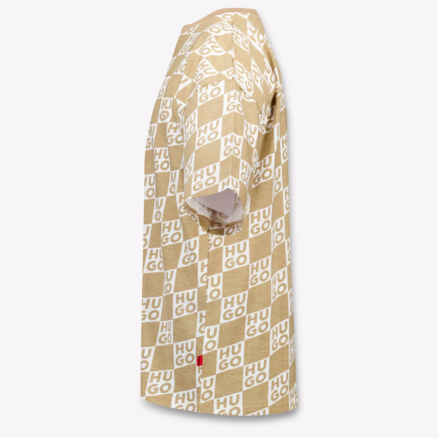 HUGO Kinder Jongens T-Shirt In Beige