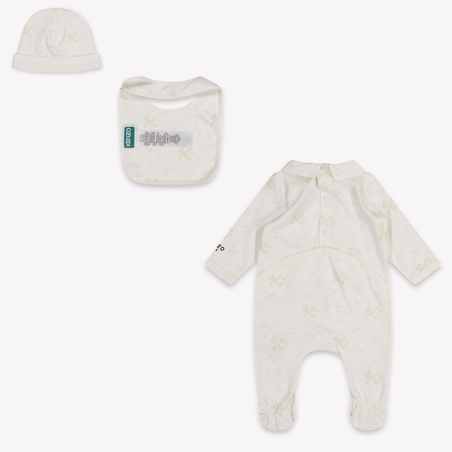 Kenzo Kids Baby Jongens Boxpakje In Off White