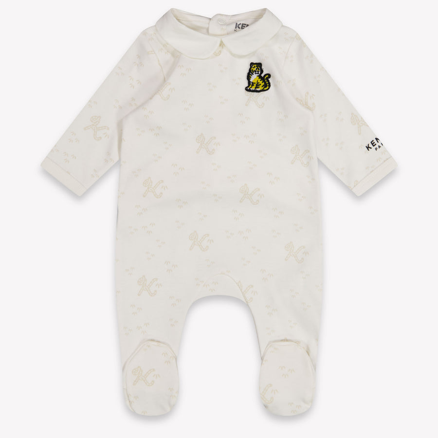 Kenzo Kids Baby Jongens Boxpakje In Off White