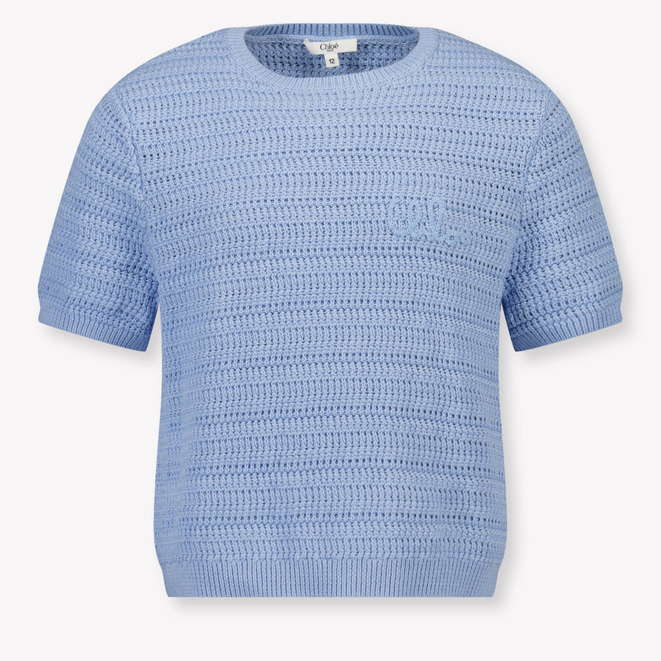 Chloe Kids Girls T-Shirt In Light Blue