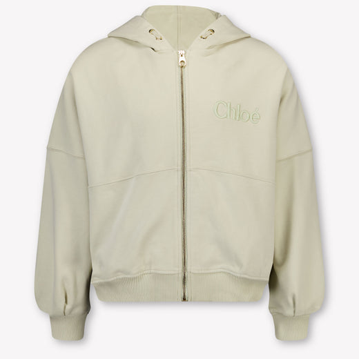 Chloe Kids Girls Cardigan In Beige