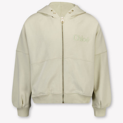 Chloe Kids Girls Cardigan In Beige