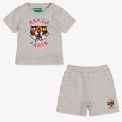 Kenzo Kids Baby Boys Set In Gray