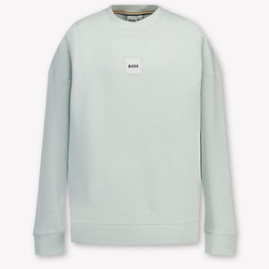 Boss Kids Boys Sweater In Mint
