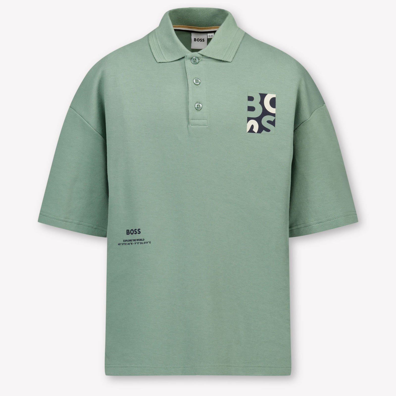 Boss Kids Boys Polo In Green