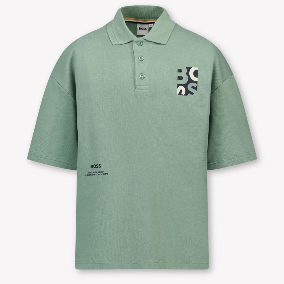 Boss Kids Boys Polo In Green