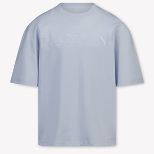 Lanvin Kinder Jongens T-Shirt In Licht Blauw