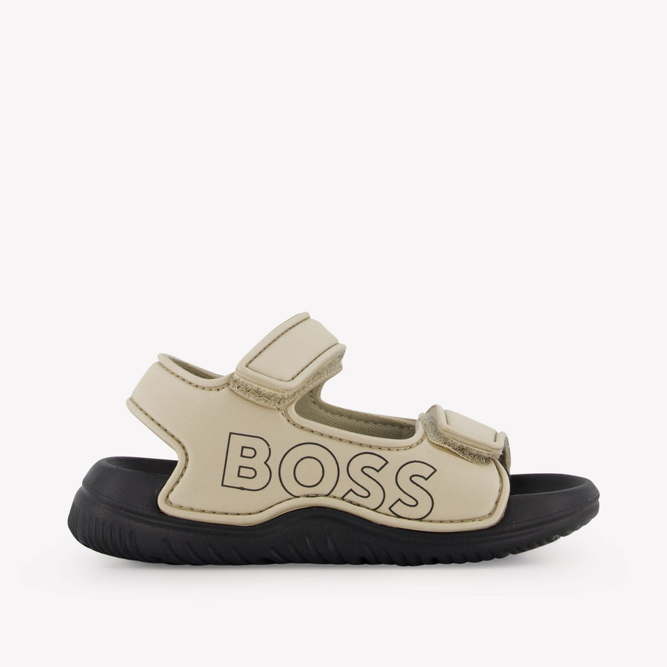 Boss Boys Sandals In Beige