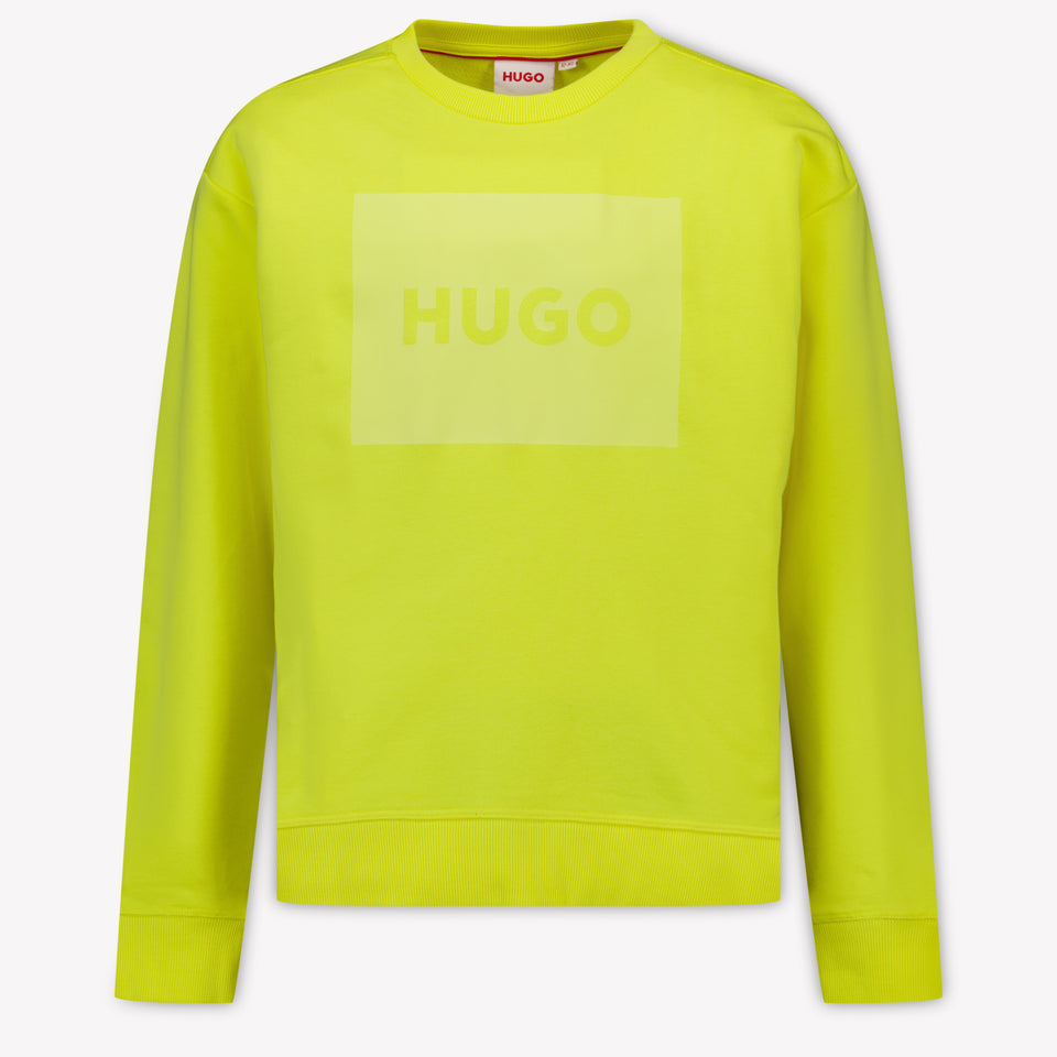 HUGO Kids Boys Sweater In Yellow