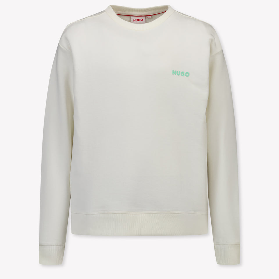 HUGO Kids Boys Sweater In Light Beige