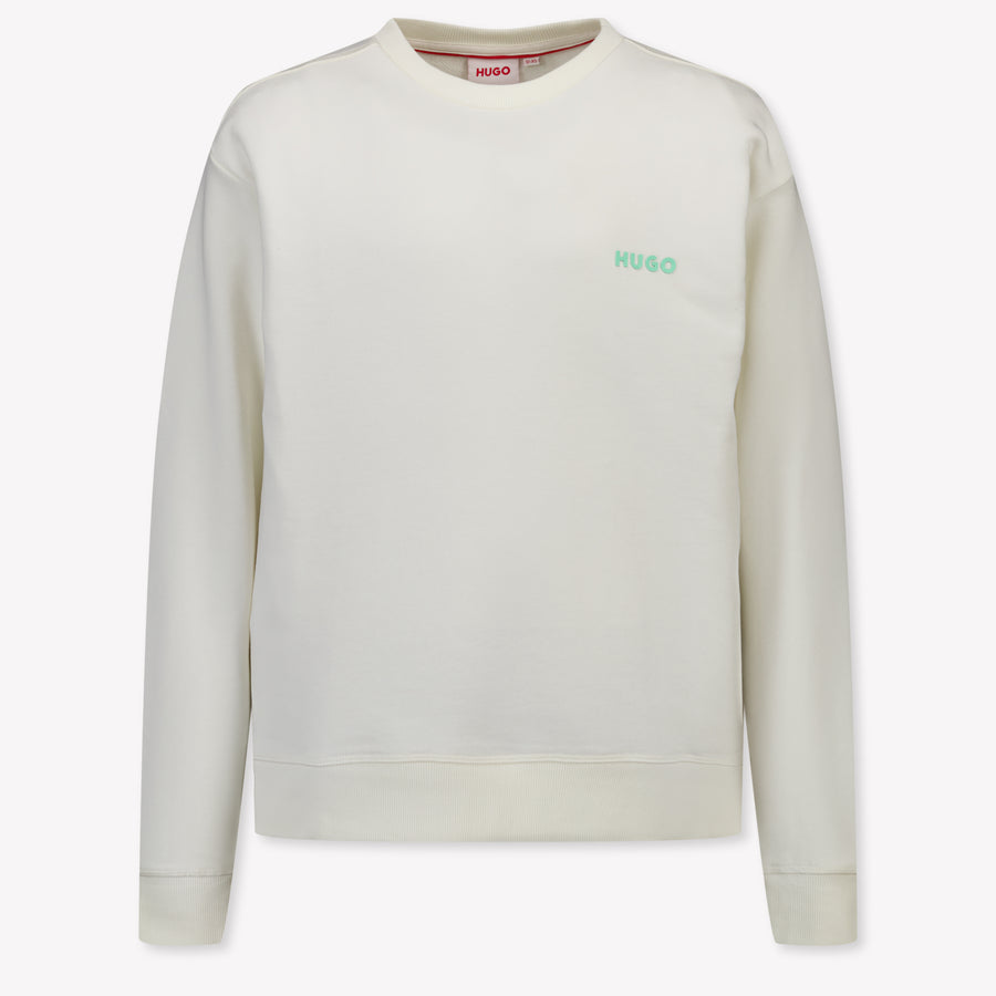 HUGO Kids Boys Sweater In Light Beige