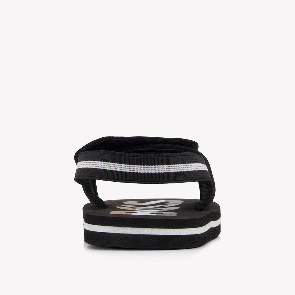 Boss Jongens Slippers In Zwart