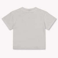 Kenzo Kids Baby Jongens T-Shirt In Off White