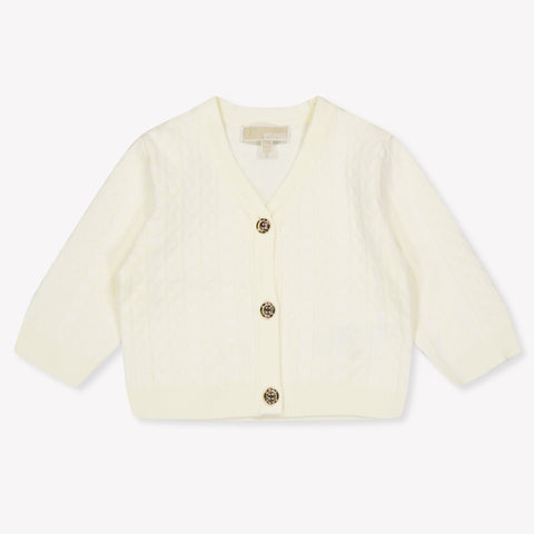 Michael Kors Baby Girls Cardigan In Ecru