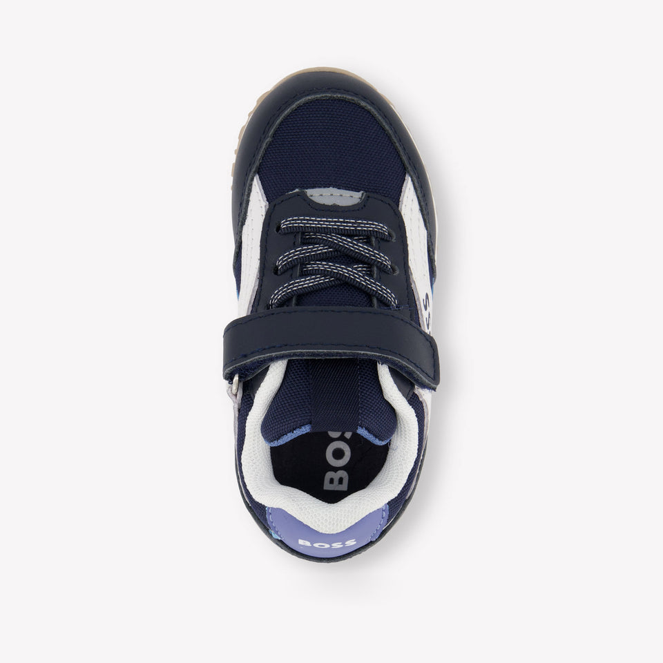 Boss Boys Sneakers In Navy