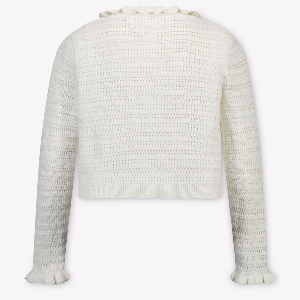 Chloe Kids Girls Cardigan In White