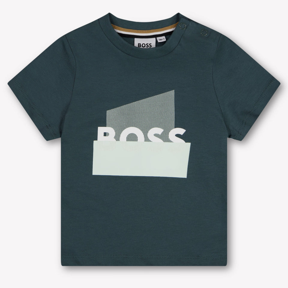 Boss Baby Boys T-Shirt In Dark Green
