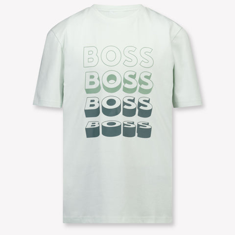 Boss Kids Boys T-Shirt In Mint