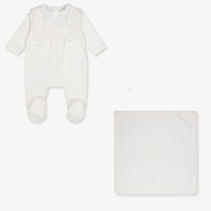 Chloe Baby Girls Romper in White