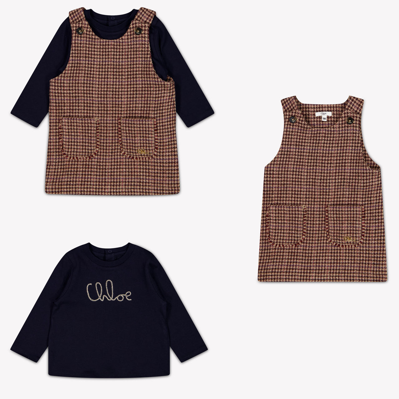 Chloe Baby Meisjes Jurk In Bruin