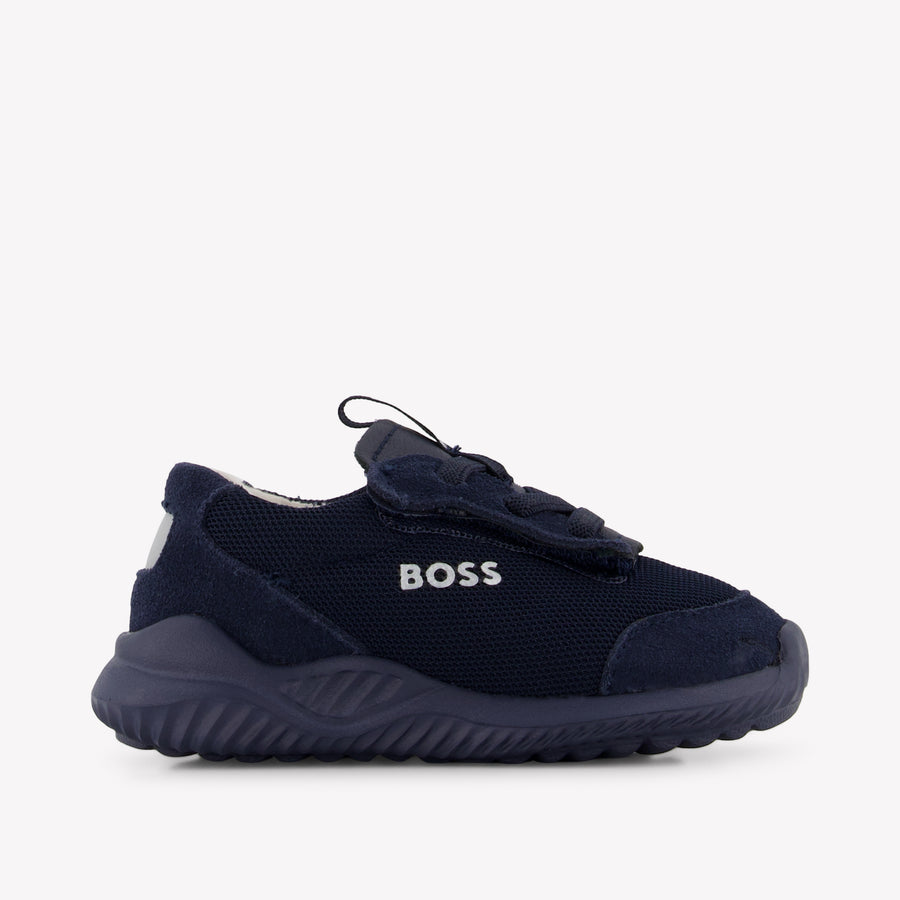 Boss Kinder Jongens Sneakers In Navy