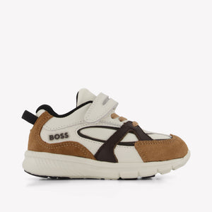 Boss Boys Sneakers In Beige