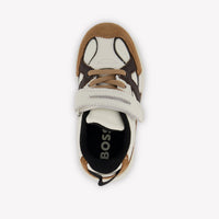Boss Boys Sneakers In Beige