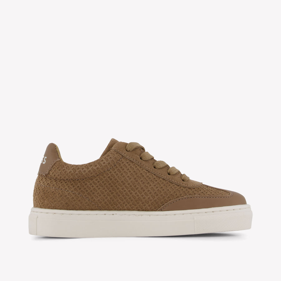 Boss Boys Sneakers In Beige