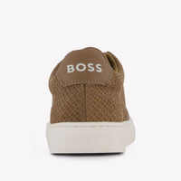 Boss Boys Sneakers In Beige