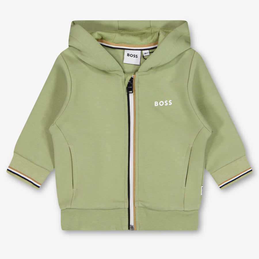 Boss Baby Boys Cardigan In Light Green