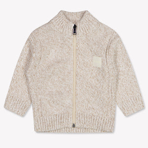 Boss Baby Boys Cardigan In Light Beige