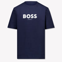 Boss Kinder Jongens T-Shirt In Navy