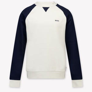 Boss Kinder Jongens Trui In Off White