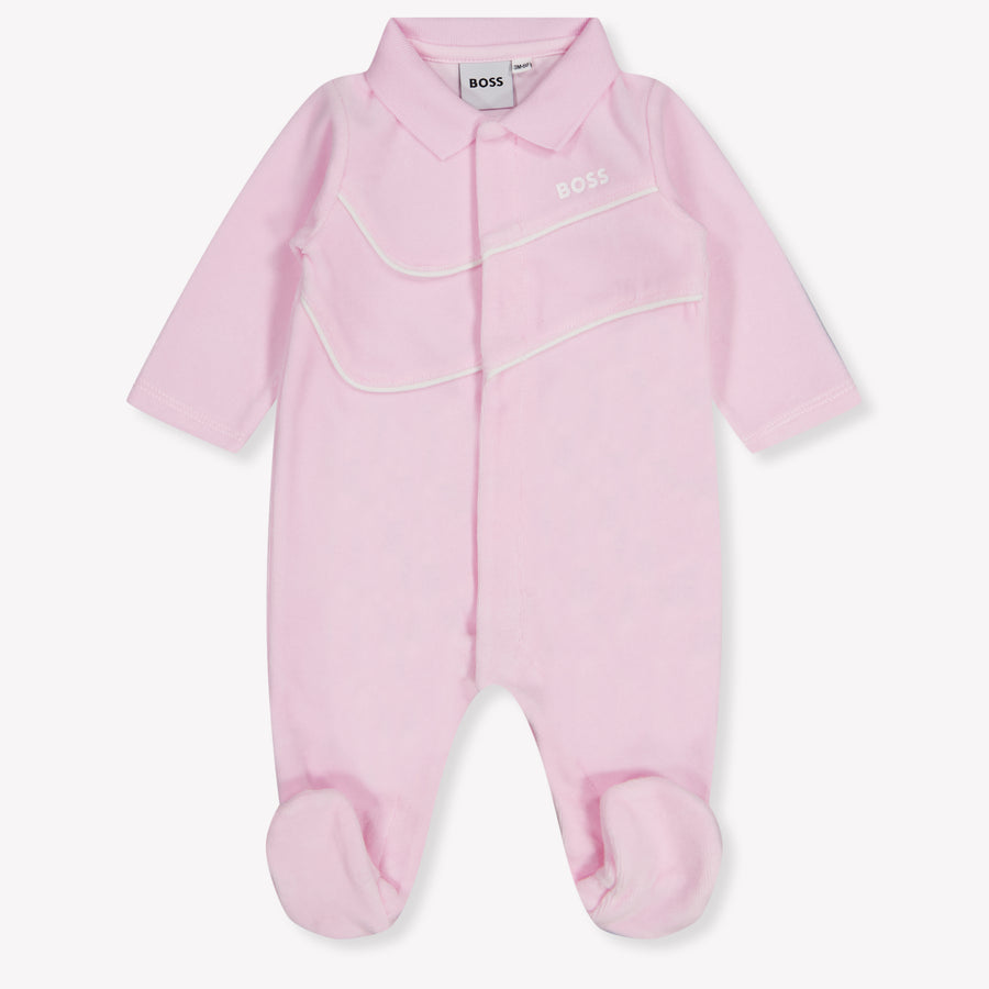 Boss Baby Girls Romper in Light Pink