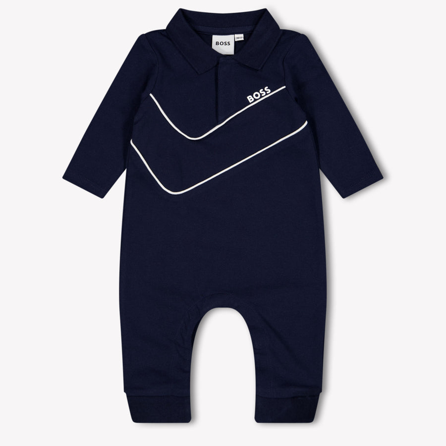 Boss Baby Boys Playsuit In Navy