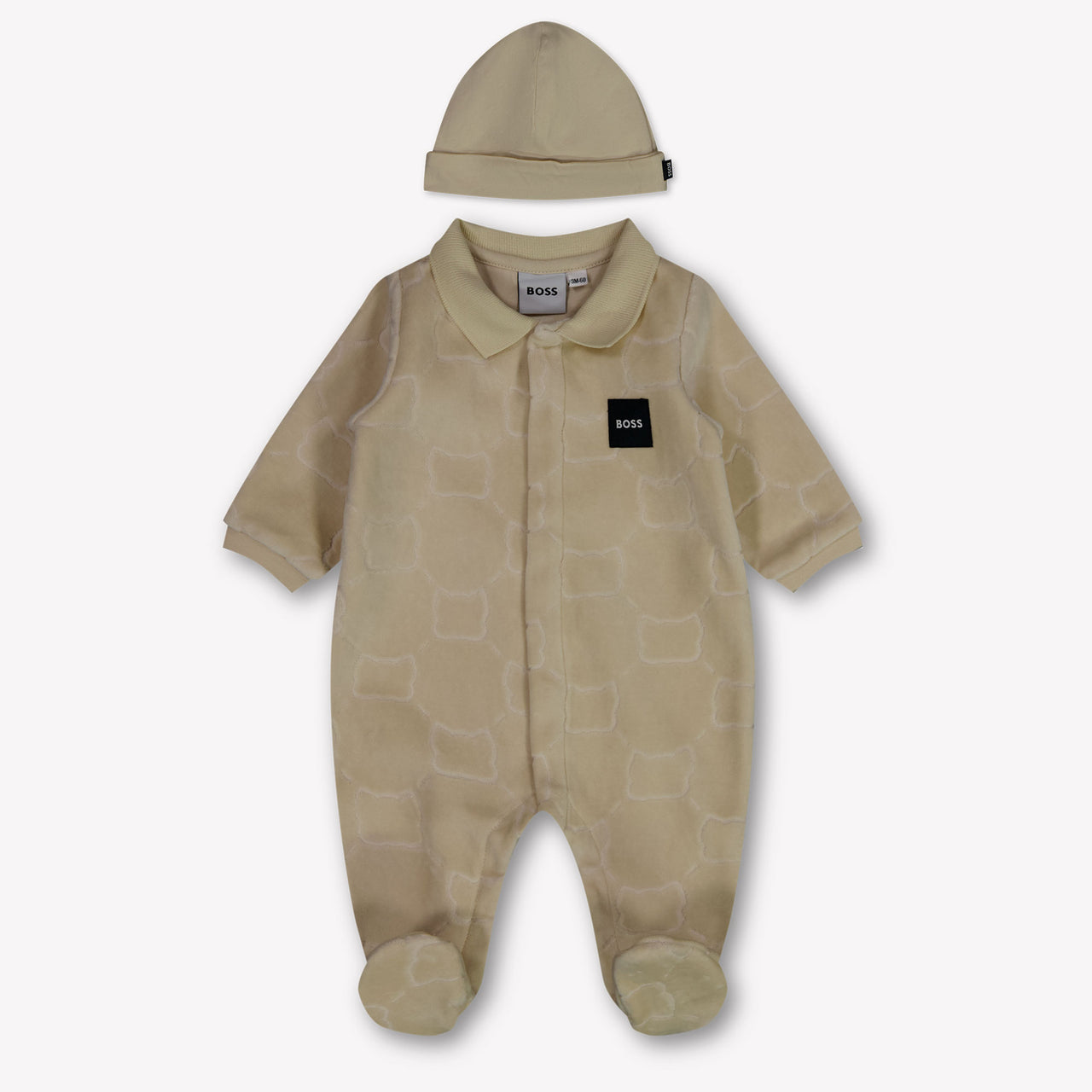 Boss Baby Boys Playsuit In Light Beige