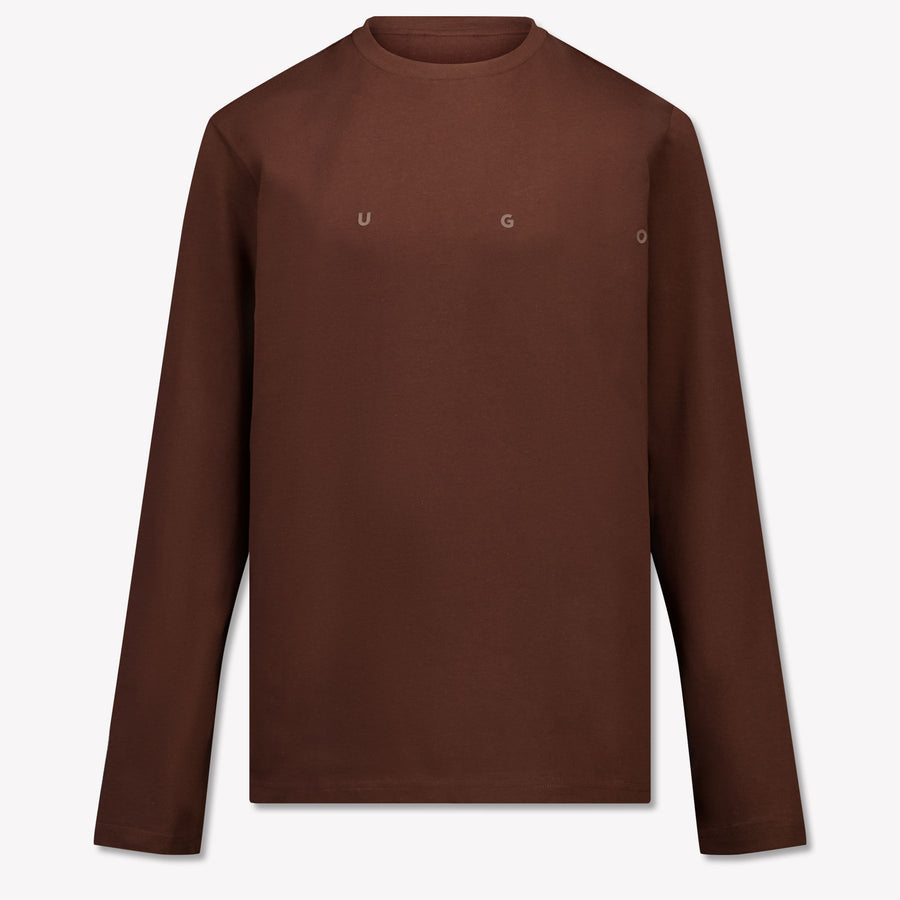 HUGO Kids Boys T-Shirt In Dark Brown