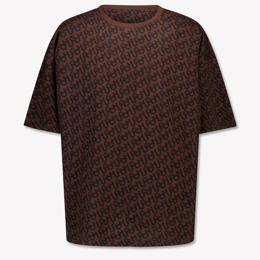 HUGO Boys T-Shirt in Dark Brown