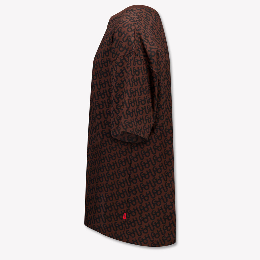 HUGO Boys T-Shirt in Dark Brown
