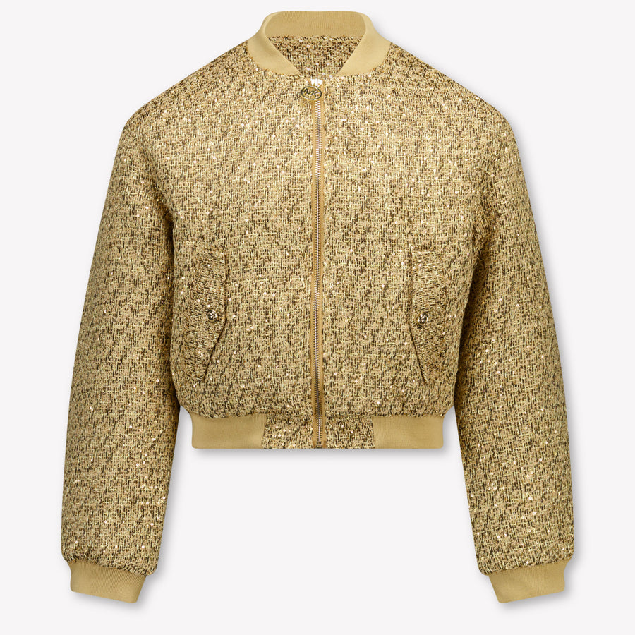 Michael Kors Kids Girls Cardigan In Gold