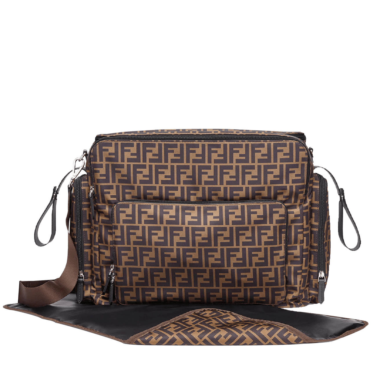 Fendi Baby Unisex Diaper Bag  Brown