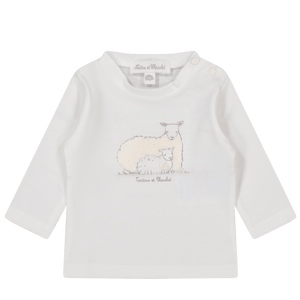 Tartine et Chocolat Baby Jongens T-Shirt Wit 0 mnd