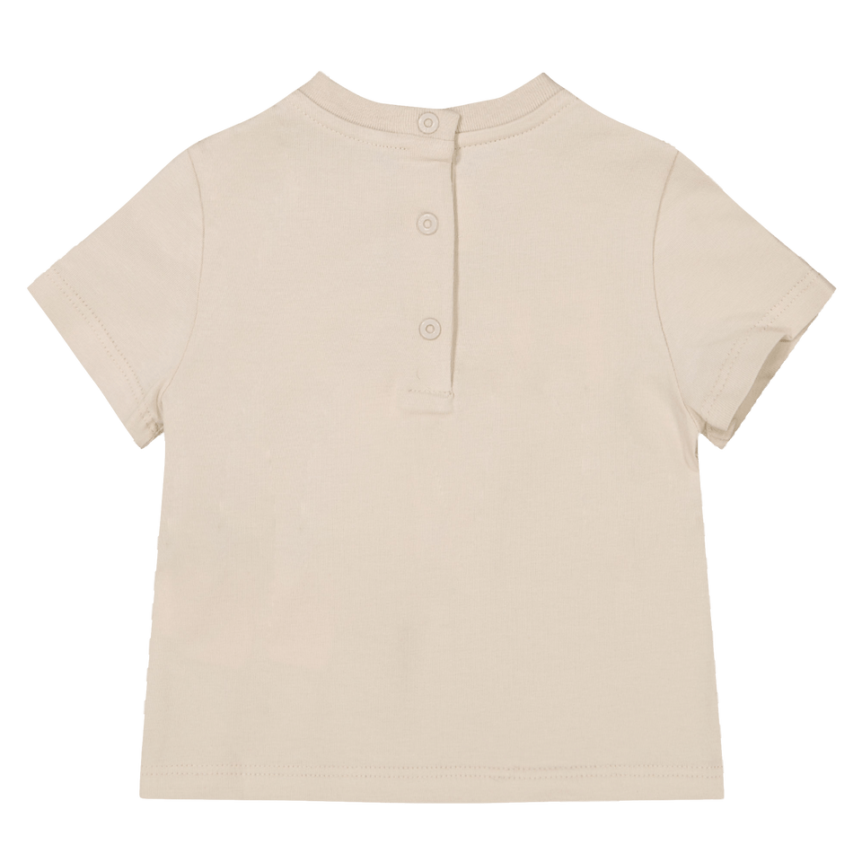 Fendi Baby Unisex T-Shirt Beige