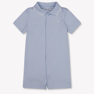 Ralph Lauren Baby Boys Playsuit In Light Blue