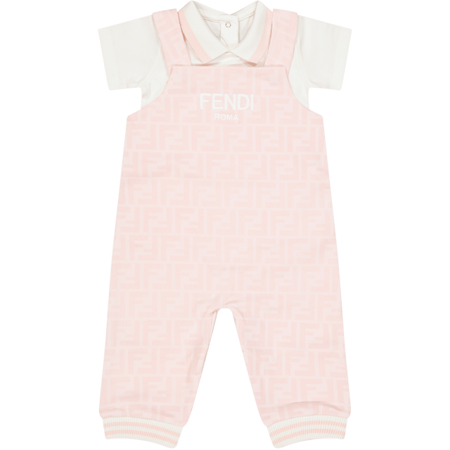 Fendi Baby Meisjes Boxpakje Licht Roze 1mnd