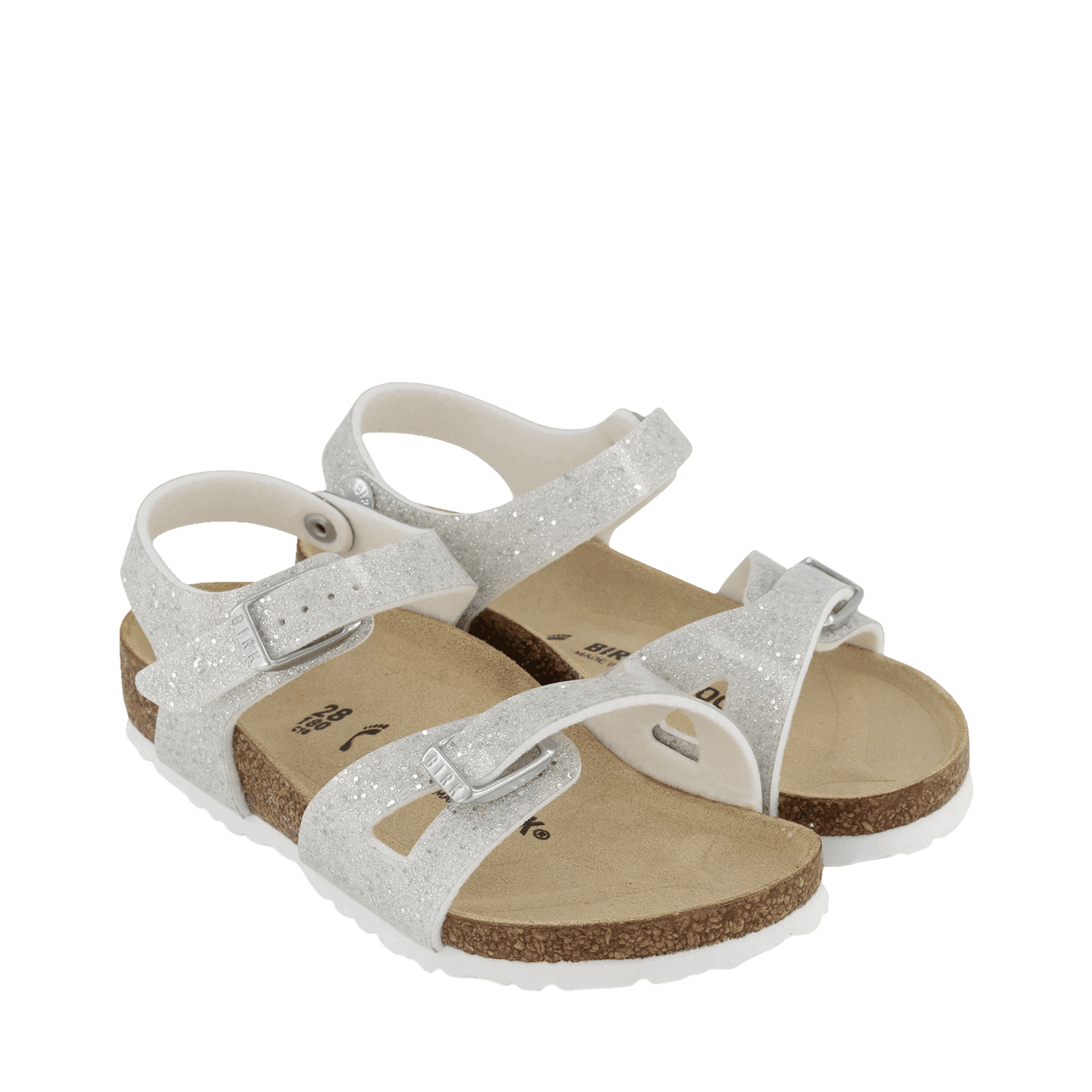 Birkenstock Kinder Meisjes Sandalen Zilver 24
